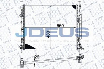 JDEUS 023m94a -  Радиатор, охлаждение двигателя