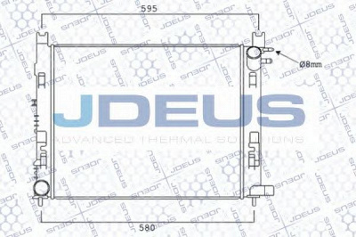 JDEUS 023m96 -  Радиатор, охлаждение двигателя