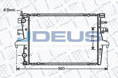 JDEUS 030m52 -  Радиатор, охлаждение двигателя