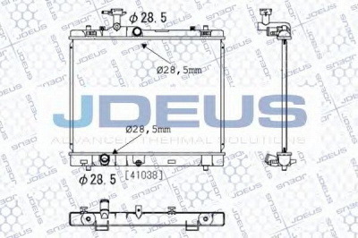 JDEUS 042m25 -  Радиатор, охлаждение двигателя