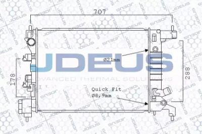 JDEUS 056m15 -  Радиатор, охлаждение двигателя