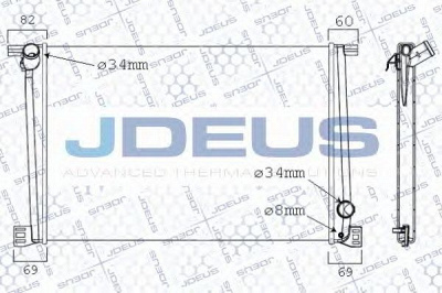 JDEUS 070m04 -  Радиатор, охлаждение двигателя