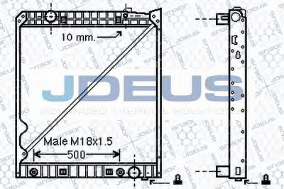 JDEUS 117m09b -  Радиатор, охлаждение двигателя