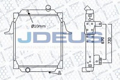 JDEUS 123m02 -  Радиатор, охлаждение двигателя