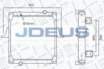JDEUS 123m03 -  Радиатор, охлаждение двигателя