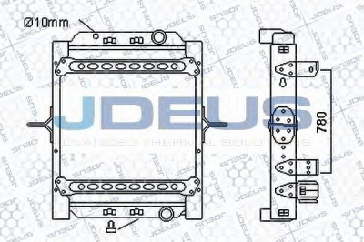 JDEUS 123m19 -  Радиатор, охлаждение двигателя