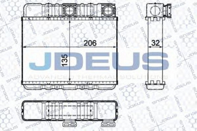 JDEUS 205m16 -  Теплообменник, отопление салона