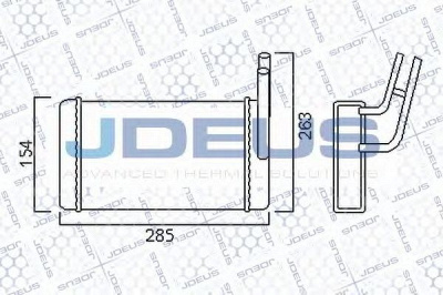 JDEUS 212m07 -  Теплообменник, отопление салона