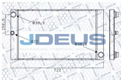 JDEUS m005023a -  Радиатор, охлаждение двигателя