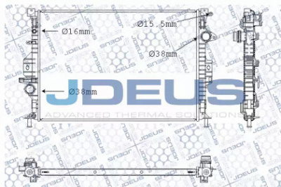 JDEUS m0120710 -  Радиатор, охлаждение двигателя