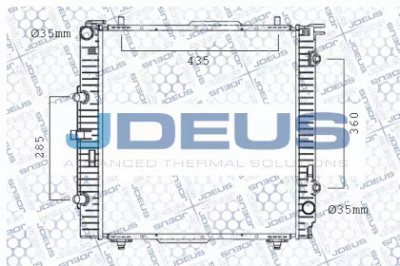 JDEUS m017114a -  Радиатор, охлаждение двигателя