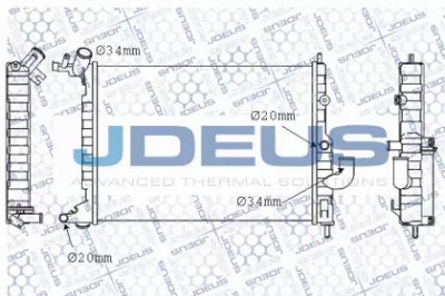 JDEUS m020033a -  Радиатор, охлаждение двигателя