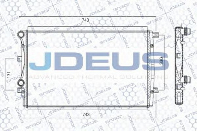 JDEUS ra0010301 -  Радиатор, охлаждение двигателя