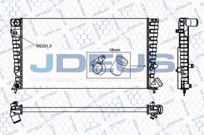 JDEUS ra0070210 -  Радиатор, охлаждение двигателя