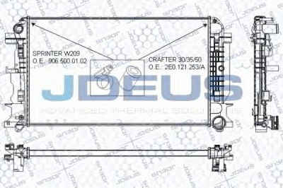 JDEUS ra0170800 -  Радиатор, охлаждение двигателя