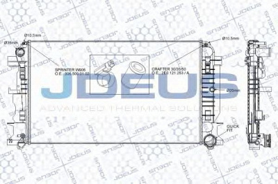JDEUS ra0170830 -  Радиатор, охлаждение двигателя