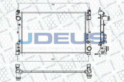 JDEUS ra0200931 -  Радиатор, охлаждение двигателя