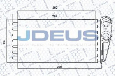 JDEUS ra2210320 -  Теплообменник, отопление салона