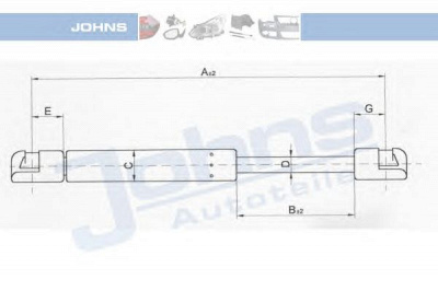 JOHNS 57069591 -  Газовая пружина, крышка багажник