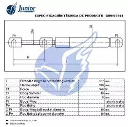 JUNIOR gh0163874 -  Газовая пружина, крышка багажник