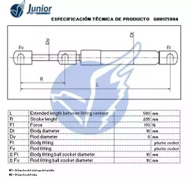 JUNIOR gh0175804 -  Газовая пружина, капот