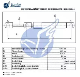 JUNIOR gh0256044 -  Газовая пружина, капот