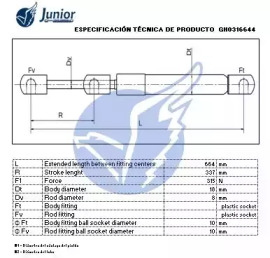 JUNIOR gh0316644 -  Газовая пружина, капот