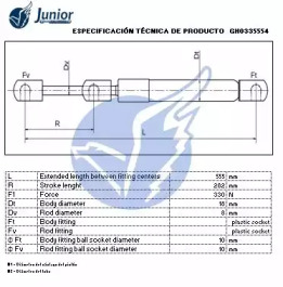 JUNIOR gh0335554 -  Газовая пружина, капот