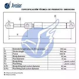JUNIOR gh0383184 -  Газовая пружина, крышка багажник