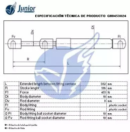 JUNIOR gh0453824 -  Газовая пружина, крышка багажник