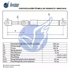 JUNIOR gh0473634 -  Газовая пружина, капот