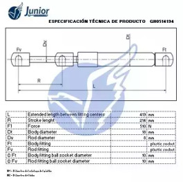 JUNIOR gh0514194 -  Газовая пружина, крышка багажник