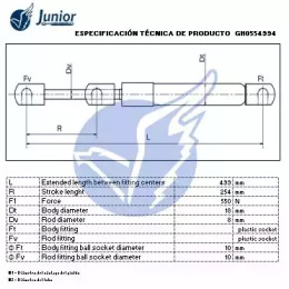 JUNIOR gh0554994 -  Газовая пружина, крышка багажник