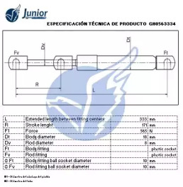 JUNIOR gh0563334 -  Газовая пружина, капот