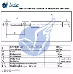 JUNIOR gh0625824 -  Газовая пружина, капот