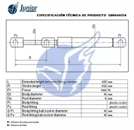 JUNIOR gh0646554 -  Газовая пружина, крышка багажник