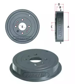 JURATEK jdr024 -  Тормозной барабан