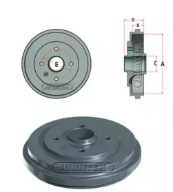 JURATEK jdr076 -  Тормозной барабан