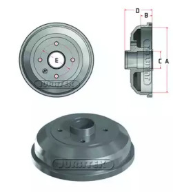 JURATEK jdr079 -  Тормозной барабан
