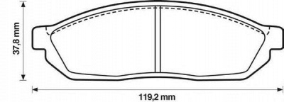 JURID 572250j -  Комплект тормозных колодок, дисковый тормоз
