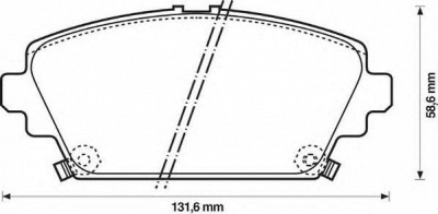 JURID 572429j -  Комплект тормозных колодок, дисковый тормоз