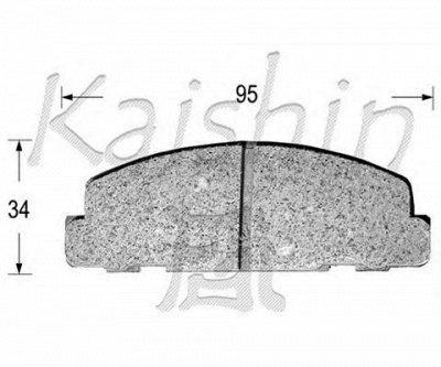 KAISHIN d0003 -  Комплект тормозных колодок, дисковый тормоз