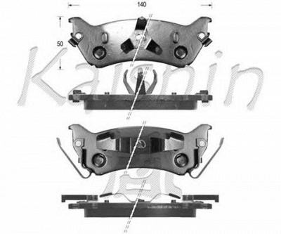 KAISHIN d10032 -  Комплект тормозных колодок, дисковый тормоз