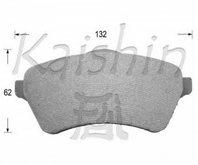 KAISHIN d10050 -  Комплект тормозных колодок, дисковый тормоз