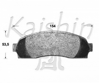 KAISHIN d10077 -  Комплект тормозных колодок, дисковый тормоз