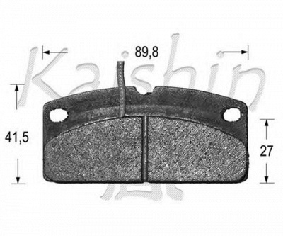 KAISHIN d10095 -  Комплект тормозных колодок, дисковый тормоз