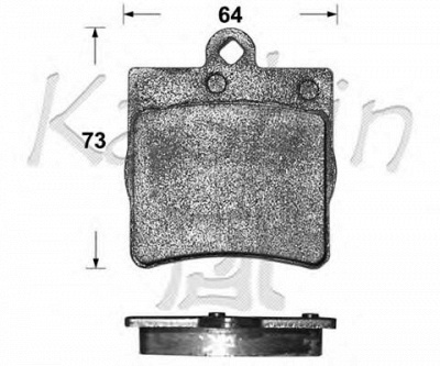KAISHIN d10111 -  Комплект тормозных колодок, дисковый тормоз
