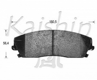 KAISHIN d10126 -  Комплект тормозных колодок, дисковый тормоз