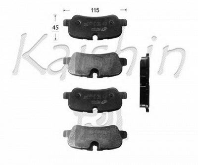 KAISHIN d10169 -  Комплект тормозных колодок, дисковый тормоз