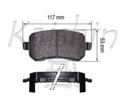 KAISHIN d10177 -  Комплект тормозных колодок, дисковый тормоз